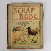 An Edwardian scrap book, each page well layed out including early Victorian inclusions