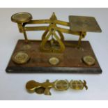A set of 19th century HARRISON sovereign balance scales stamped with crown, Birmingham; a set of