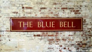 Advertisement - Salvage - a very large original early/mid 20th century enamel pub sign 'The Blue