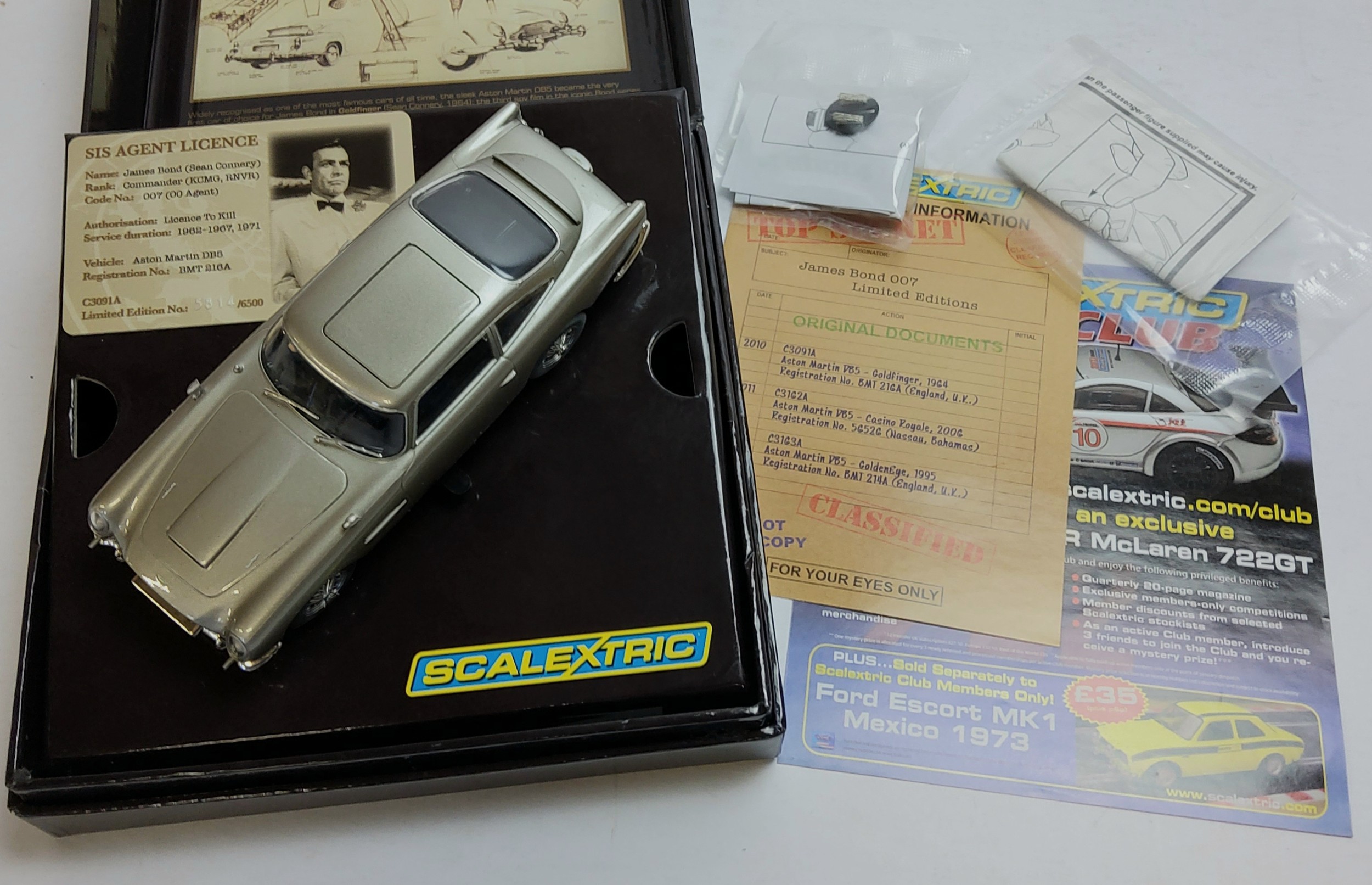 Scalextric C3091A - "James Bond" Slot Car Aston Martin DB5 taken from the film "Goldfinger" - (1st - Image 5 of 6