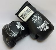 A black Lonsdale boxing glove signed by Jim Mcdonnell, Olympic silver medallist and British