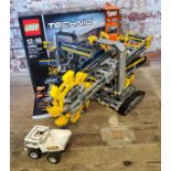 A Lego Technic 42055 Bucket Wheel Excavator & dump truck, built, instructions, original box - please