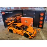 Lego Technic set number 42056 Porsche 911 GT3 RS V29, built complete with instructions and