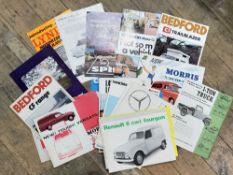 Automobilia commercial vehicle promotional leaflets and brochures including Nissan Junior Model