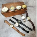 A collection of Gentleman's pocket & wristwatches, including Ingersoll, Widex, Casio, Tavistock &