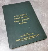 GEOGRAPHIA. Railway Map of Great Britain & Ulster 1923, folding, linen backed