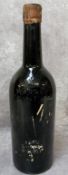 A bottle of Warre 1963 port, wax sealed cork, embossed black bottle stencilled 1963 vintage port