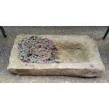 Garden Salvage - a large Derbyshire gritstone trough