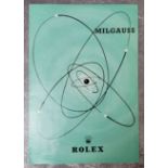 Rolex - a scarce 1960's Rolex Oyster Perpetual Milgauss 4 page product leaflet, mint, no dealer