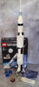 A Lego Ideas 1969 Apollo Saturn V, built, instructions, original box - please note not checked if