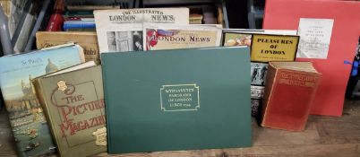 Books - a collection of London related books and magazines including Wyngaerde's panorama of