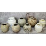 A collection of early Chinese ginger jars, various sizes