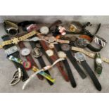 Various lady's and gentleman's wrist watches including Lorus, Police, Star Wars, Disney etc.