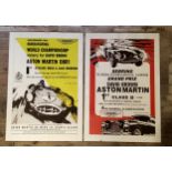 An Aston Martin Repro Victory Poster, celebrating 1st place Class D for Roy Salvadori & Carroll