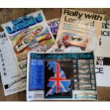 Jim Porter rally memorabilia - various Lombard RAC Rally posters including yrs. 1976, 80, 81 & 82; a