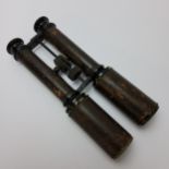 A pair of unusual Boer War era Irish field binoculars, inscribed Solomons Optician, 19.Nassan St,