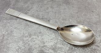 A Georg Jensen sterling silver spoon designed by Oscar Gundlach-Pedersen 70g gross