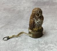 Sewing Interest - a novelty cold painted seamstress's tape measure in the form of an owl