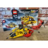 Lego Technic 9396 - Rescue Helicopter built model, complete with instructions, manfacturers bags and