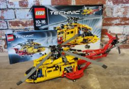 Lego Technic 9396 - Rescue Helicopter built model, complete with instructions, manfacturers bags and