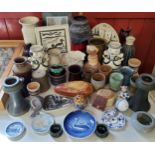 Studio Pottery - Mid 20th century Danish Design - Royal Copenhagen trinket dishes and cabinet