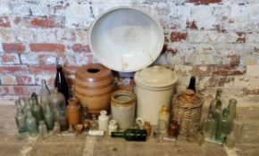 Advertisement- a bottle digging collection including Lichfield Brewery Co. Ltd Green glass bottle;