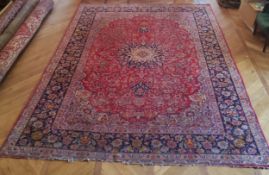 A hand finished Persian Isfahan carpet