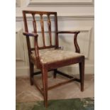 A late 18th / early 19th century hall chair c.1800