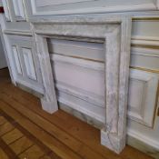 A 19th century Carrara marble fireplace, External measurements 127 cm long (wide) x 13cm deep x