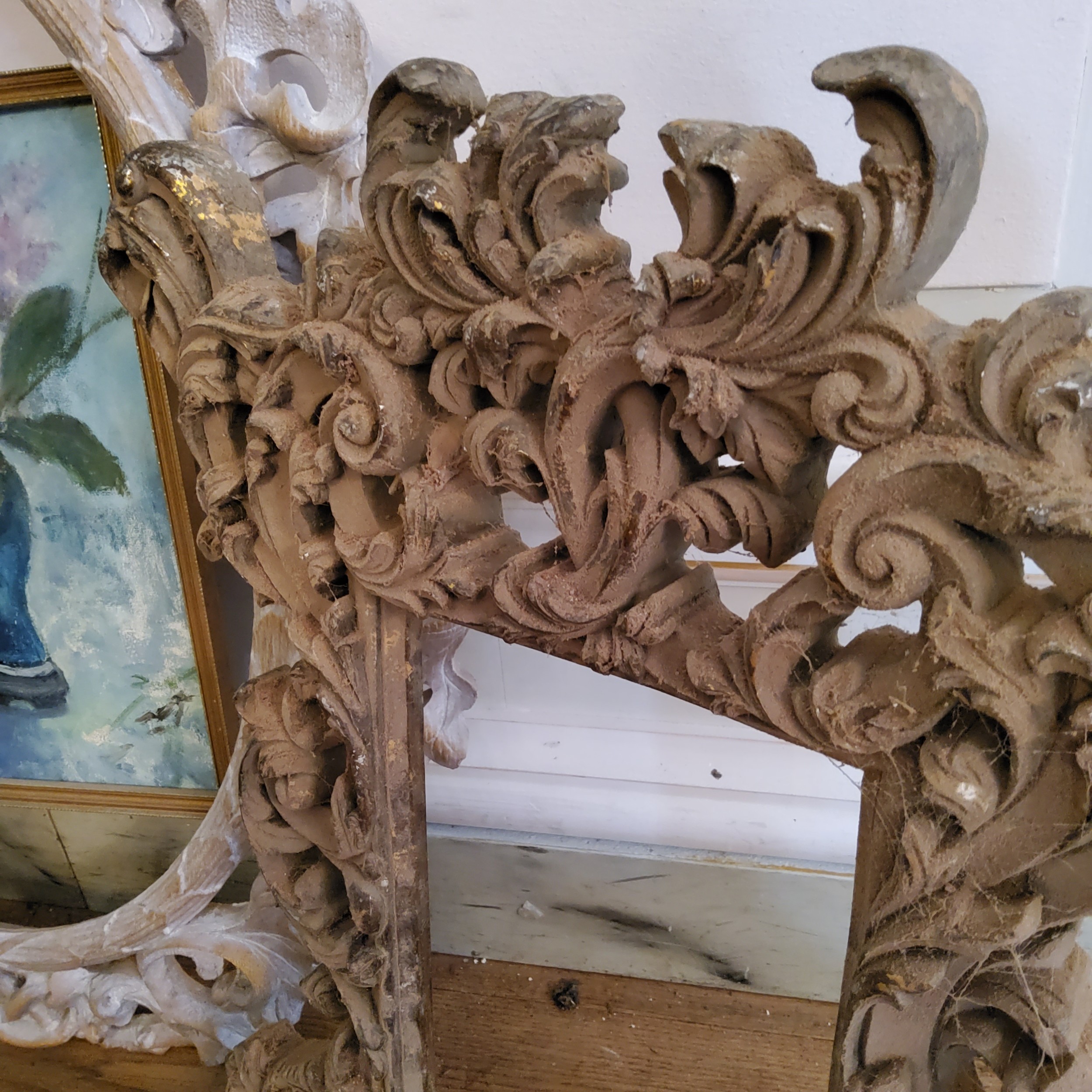 Attic Finds - original still life observational bouquet paintings; an ornate picture frame; 19th - Image 3 of 4