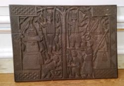 Tribal Art - an early 20th century carved hardwood panel, possibly Ethiopian