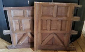 Country House Salvage - 19th century oak panelling fragments / partition in the 17th century (