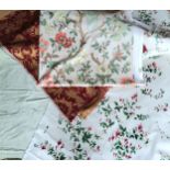 Twig's Design Edition Ltd Fuschia cotton sateen fabric from 1983 approx. 3m plus remnants; GP & J