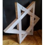 An aluminium Star of David/sexagram approx. 134 x 150cms