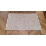 A modern John Lewis handmade rug, subtle grey tones 46cm w x 71cm l