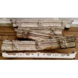 Architectural Salvage  - period oak lion mask corbels, possibly 16th century, painted white