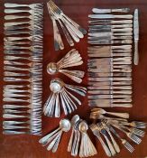 A quantity of Chrisotel by Christofle silver plated flatware consisting of dessert knives, forks &