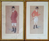 Please note amended decription: 'Snaffles' style prints of "The Sportsman" & "The Spooney", a