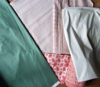 Textile Remnants - Fernanda Niven Ltd 'Euje' pattern in Persian Green, approx. 10m in length;