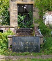The Hassop Hall Hotel metal entrance sign 190cm x 110cm