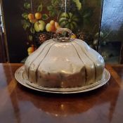 A substantial Victorian country house meat dome / cloche 60cm W x 45cm H