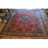 A hand finished Persian Keshan rug