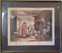 After George Morland, Inside of a Country Ale House, 48 x 58cms, framed; another First of September,
