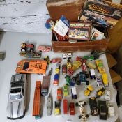 Toys - various play worn diecast vehicles including Dinky Thunderbolt, 23E Speed of the Wind,