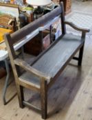 An early 20th century chapel hallway bench, small proportions