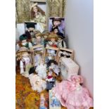 Collector Dolls including three Pierre Faber hand painted 'Victorian' porcelain dolls, boxed; a