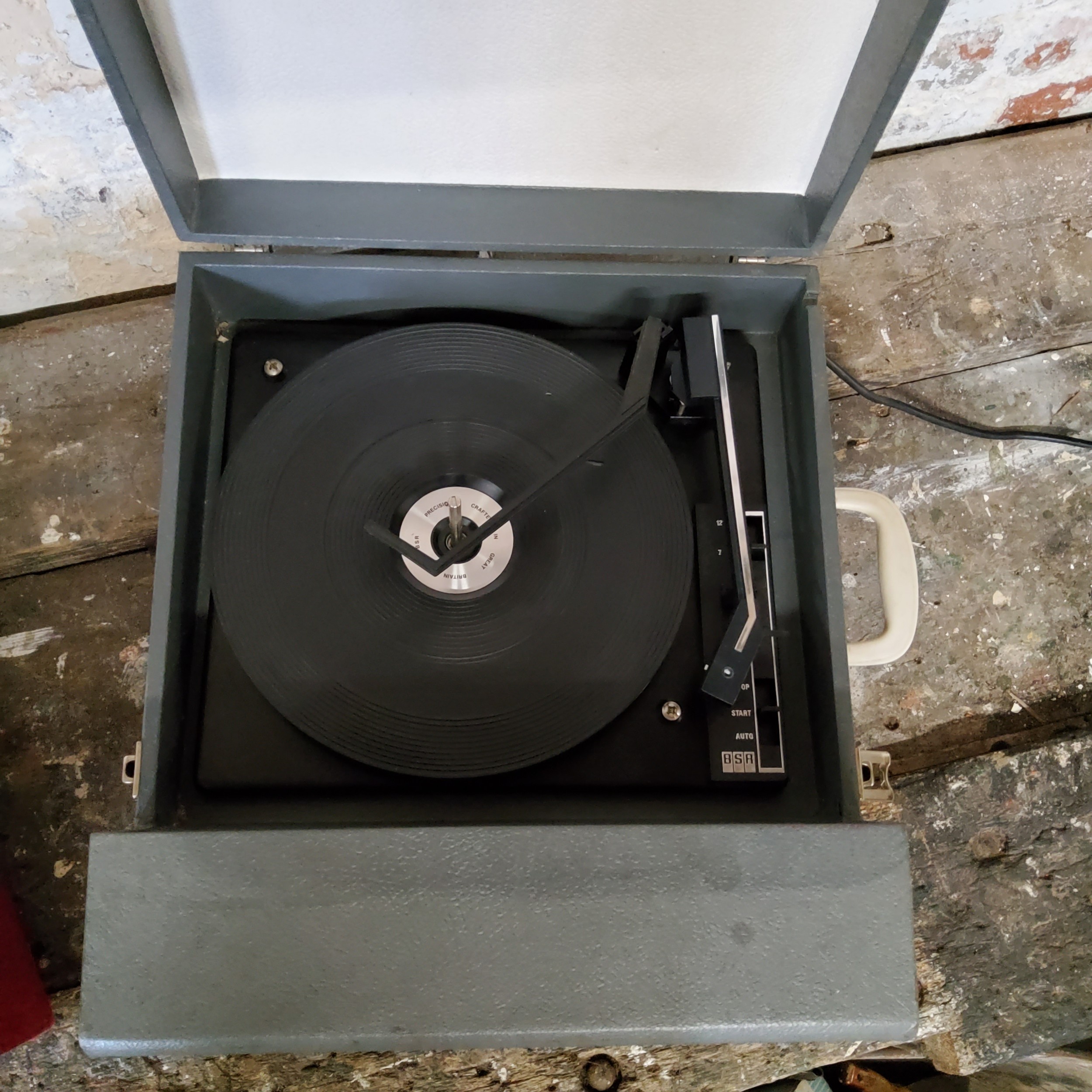 A BSR Fidelity HF45 record player, red; another slate grey (2) - Image 3 of 3