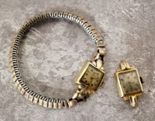 A 1950 Omega gold plated lady's wristwatch, 17 jewel movement cal. 244, ser. no. 12226173, later
