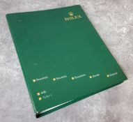 Rolex - a 2008 Rolex Bracelet Spare Parts Catalogue presented in an A4 branded green textured ring