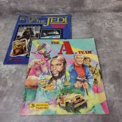 A Star Wars Return OF The Jedi sticker album issued by Figurine Panini 1983; The A Team sticker